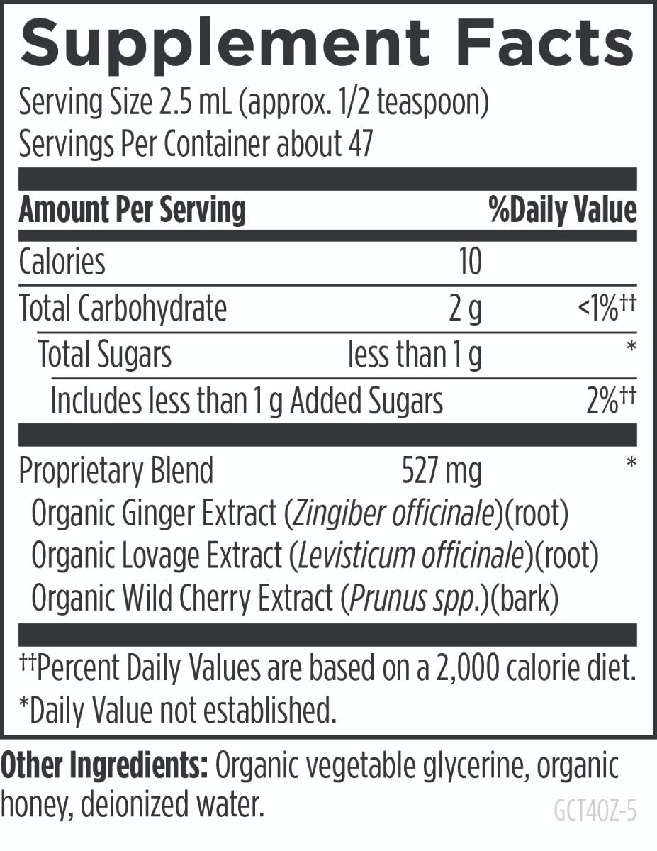 Ginger Tussin Organic Syrup