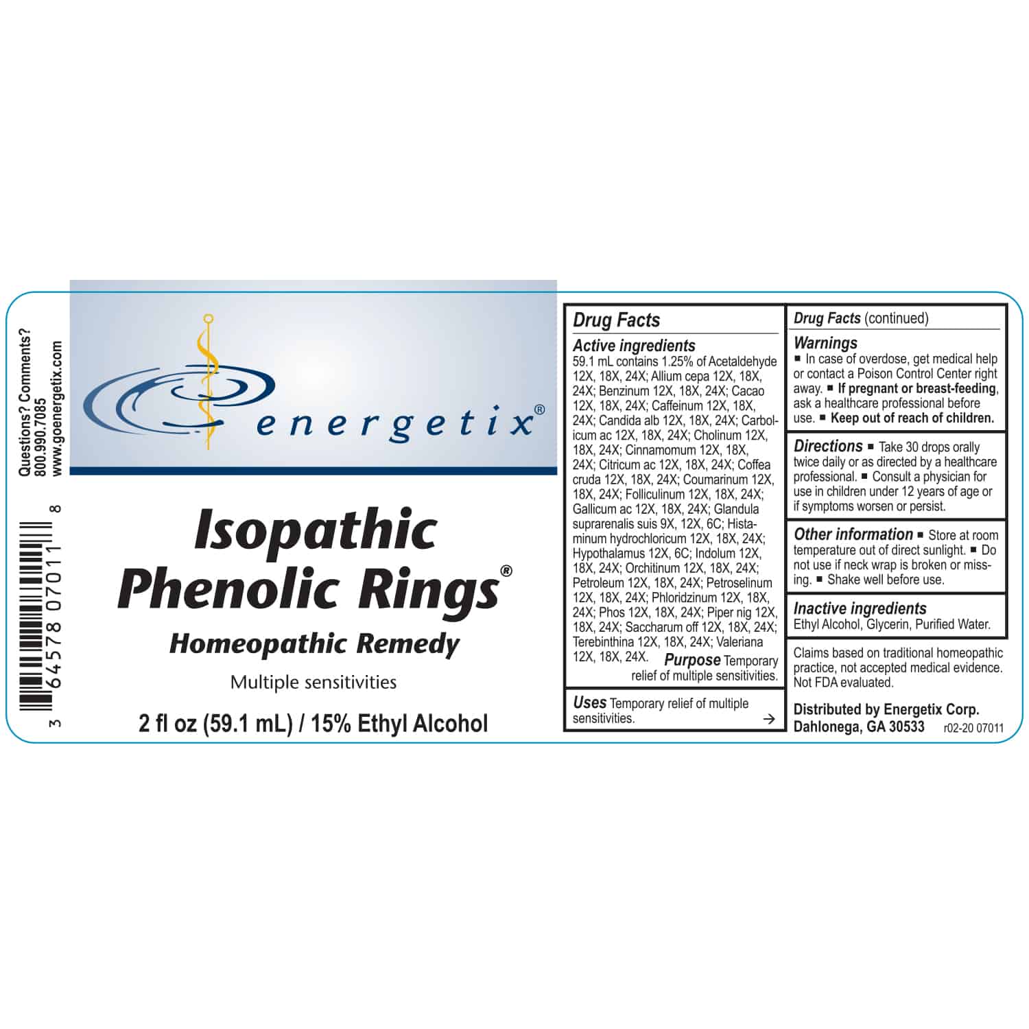 Isopathic Phenolic Rings